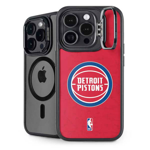 NBA Detroit Pistons Distressed iPhone 15 Pro Kickstand Case